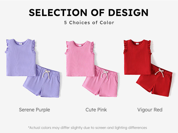 toddler girl tank top shorts set