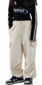 girls cargo sweatpants