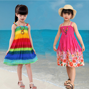 cotton beach drss for girls with nacklace