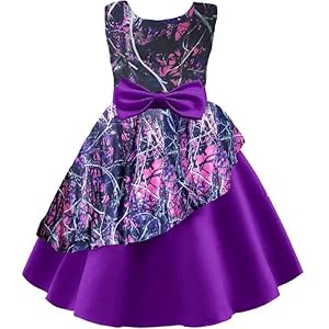 Muddy Girl Camo Flower Girl Pageant Party Dress