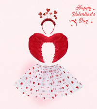 Girl Cupid Outfit Kids Valentines Day Outfit