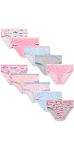 bebe Girls Panties - Soft Cotton with Elastic Stretch Waistband Bikini Underwear (10 Pack)