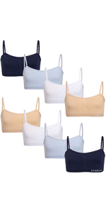 bebe Girl''s Seamless Training Cami Sports Bra (8 Pack)