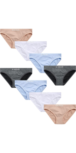 bebe Girls'' Underwear - Seamless Microfiber Bikini Panties (Big Girl)