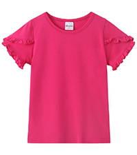 girls ruffle sleeve shirt hot pink size 5