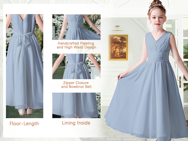 chiffon jr bridesmaid dress