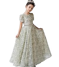 sage flower girls dress