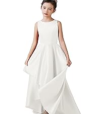 white flower girl dress