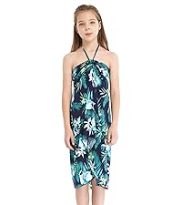 Girl&amp;#39;s Halter Dress in Orchid Breeze Navy