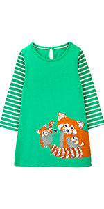 Green Red Pandas Dress