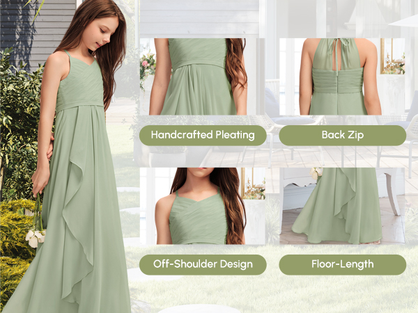 268399  A-Line Halter Dress Junior Bridesmaid Dress 04