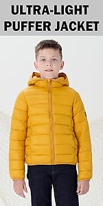 BOYS SUPER LIGHT FAKE-DOWN WINTER JACKET