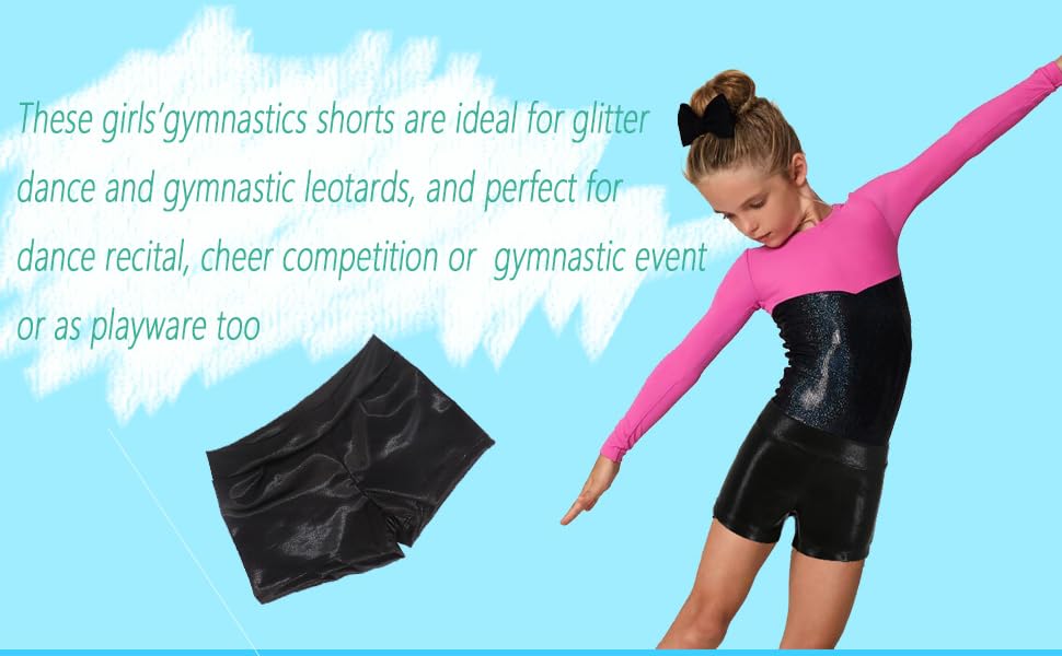 Black gymnastics shorts