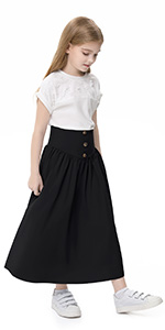 girl maxi  skirt black