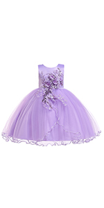 purple girls lace dress