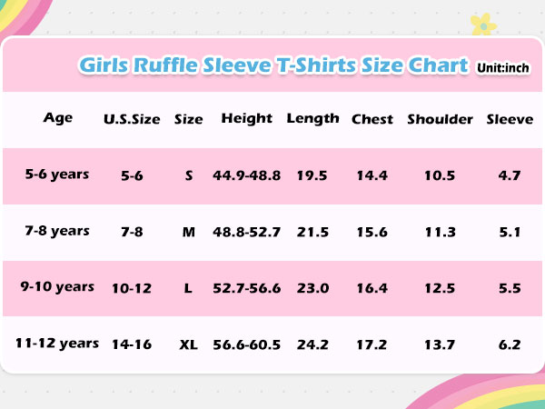 girls ruffle sleeve shirt size 