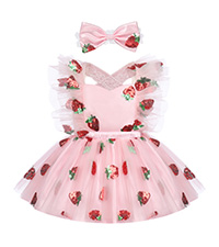 strawberry shortcake baby baptism gifts for girl baby girl strawberry gingham dress