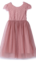 Girls V-Back Maxi Tulle Princess Party Dress Flower Girl Dresses