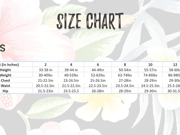 Girls Size Chart