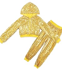 Girls sequin costume pants set