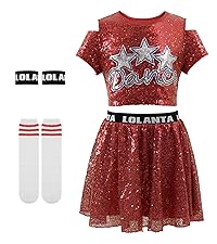 girls sequin costume skirts set