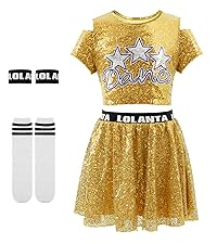 girls sequin costume skirts set