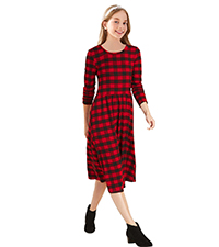 Girls Plaid Dress