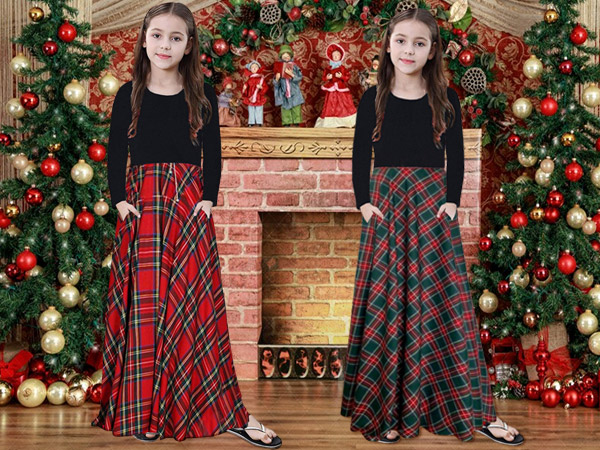 Girls Plaid Dress