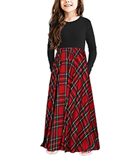 Girls Plaid Dress