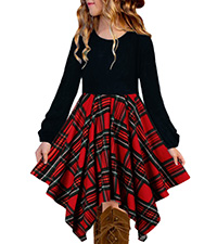 Girls Plaid Dress