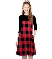 Girls Plaid Dress