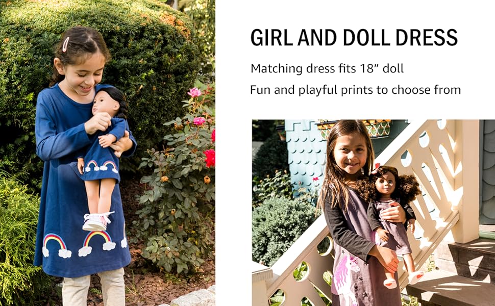 leveret clothes, girl and doll dress