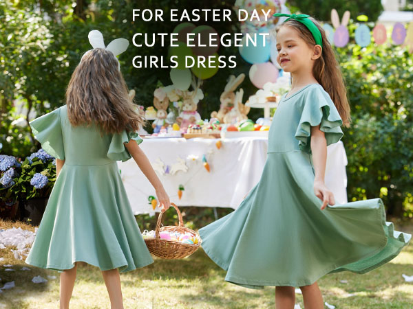 Girls green dress