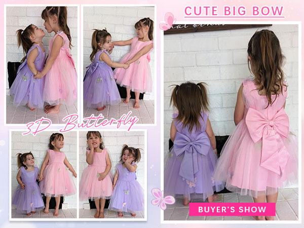 Girls Tutu Dress 3D Butterfly Baby Girls&#39; Special Occasion Dresses