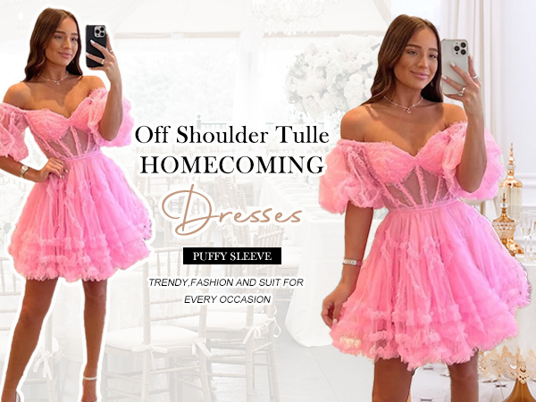 tulle homecoming dresses