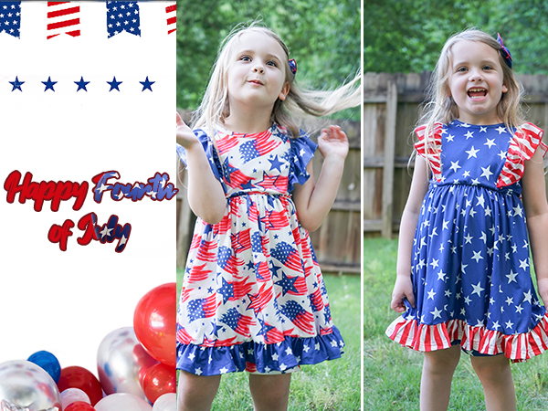 toddler girls flag dress