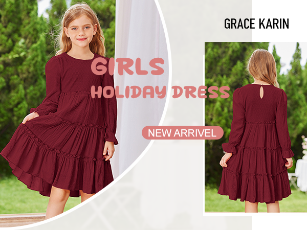 girls red dress