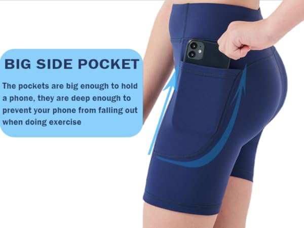 yoga shorts with big pocket