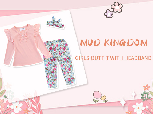 Mud Kingdom Girls Outfit with Headband