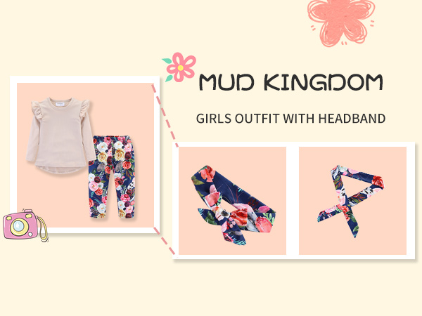 Mud Kingdom Girls Outfit with Headband