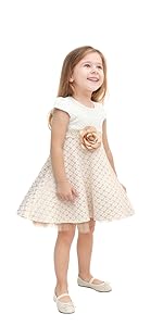 Lilax Little Girls'' Sparkle Polka Dot Twirl Dress