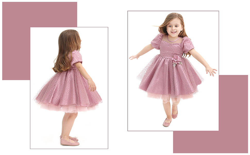 girls'' special occasion dresses girls pink beige fancy dress little girl dresses vestidos de niña