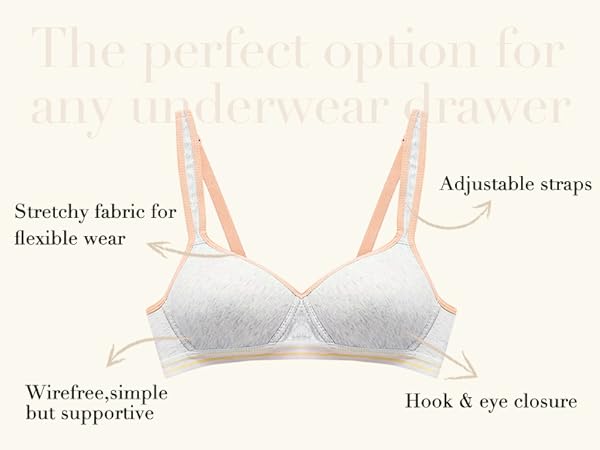 A good bra will help wick away sweat as well as keep girls cool with high level of cotton.