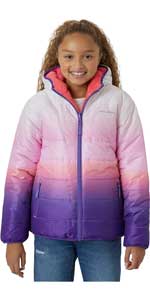 Girls'' Reversible Jacket - Deer Harbor Waterproof Lightweight Puffer Coat