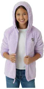 Eddie Bauer Girls'' Jacket - Kids'' Full Zip Ultra Soft Sherpa Fleece Hoodie