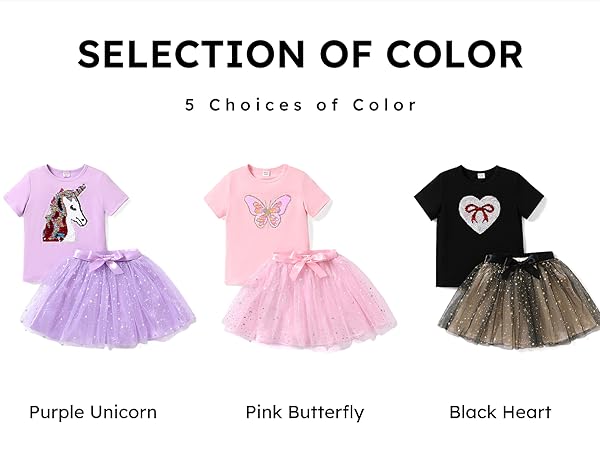 toddler girl sparkling tutu skirt set