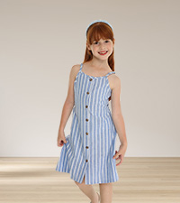 girls button dress