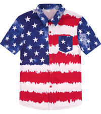 4th of July Button Down Shirt