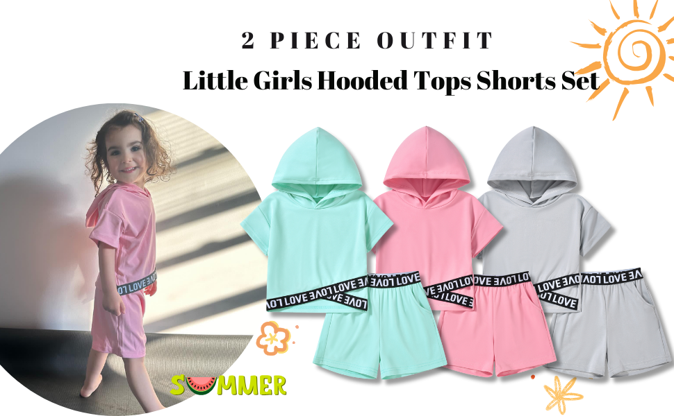 little girl summer shorts set