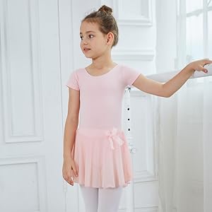 pink-short sleeve leotard